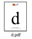 Printable Flash Cards Small Letter D