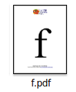 Printable Flash Cards Small Letter F