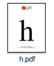 Printable Flash Cards Small Letter H