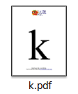 Printable Flash Cards Small Letter K