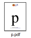 Printable Flash Cards Small Letter P