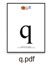 Printable Flash Cards Small Letter Q