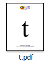 Printable Flash Cards Small Letter T