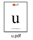 Printable Flash Cards Small Letter U