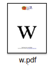 Printable Flash Cards Small Letter W