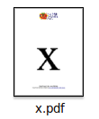 Printable Flash Card Small X